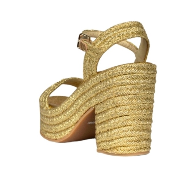 Jeffrey Campbell Asueto raffia platform espadrille EU size 40